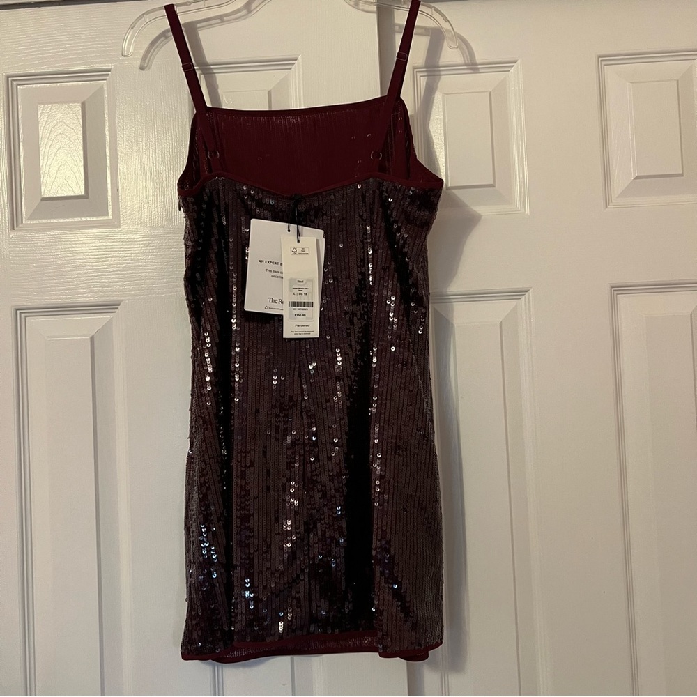 STAUD Sequin Mini Dress sz 10 - Picture 6 of 16
